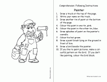 instruction worksheet - painter