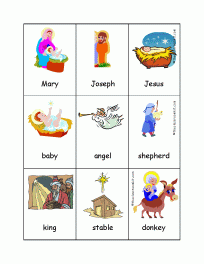 nativity words card game