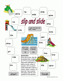 slip and slide - long 'i' sound
