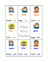 happy word families