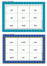 set 2 words class bingo boards