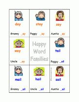 happy word families