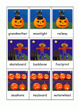 halloween compound word card game