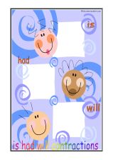 is had will  contractions card game