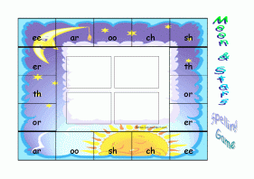 moon and stars spelling game