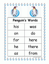 Penguin Words Chart