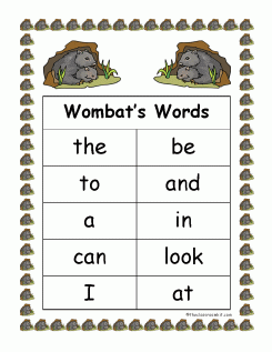 wild words charts