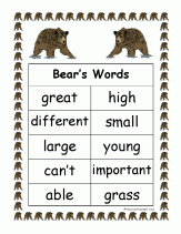 wild words charts