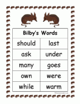 wild words charts