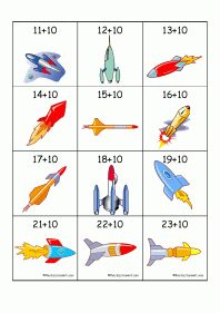 speedy rockets adding tens game