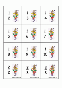 Monkeying around with fractions card game