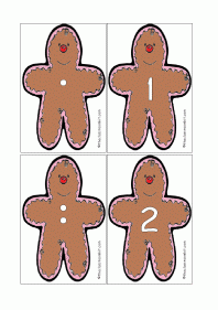 gingerbread men 1-10