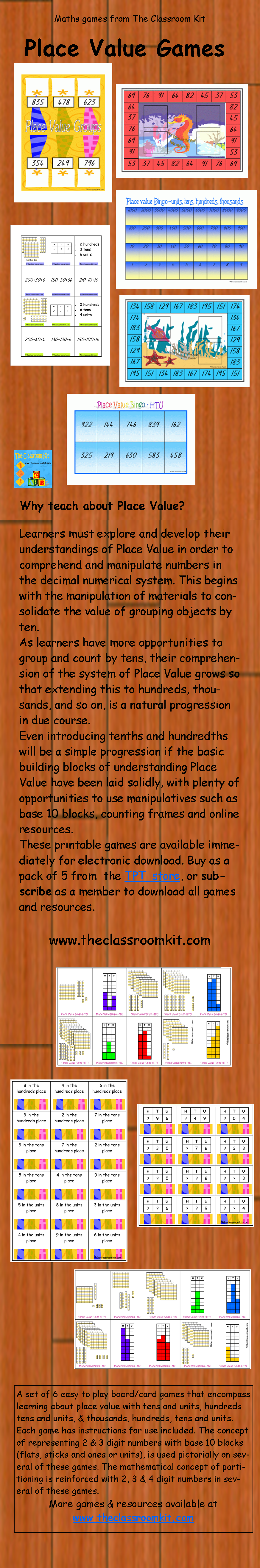 place value games bundle