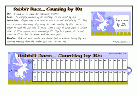 rabbit race revised counting by 10s game