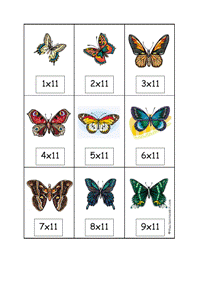 butterflies x11 tables card game