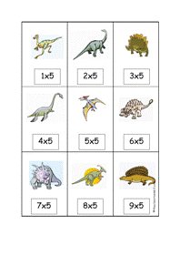dinosaur x5 tables card game