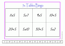 5 times tables game