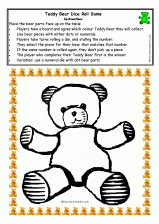  teddy bear dice roll game