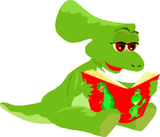 reading dinosaur